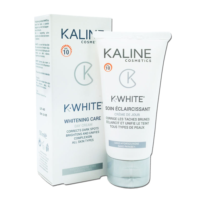 Kaline K-White Soin Éclaircissant Coffret 50ml + K-Sun Écran Solaire Teinte Naturelle SPF50+ 50ml Offert - by Hana Beauty